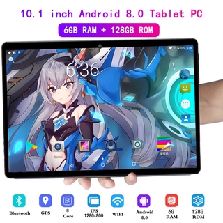 10.1 pulgadas Android 8.0 Octa Core 6GB RAM + 128GB ROM doble cámara SIM Tablet PC Wifi GPS 3G llamada Tabletphone Phablet juego