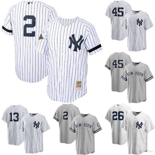 Nueva MLB New York Yankees Baseball Jersey Camisa Clásica Cardigan Casual Deporte Unisex Tallas Grandes