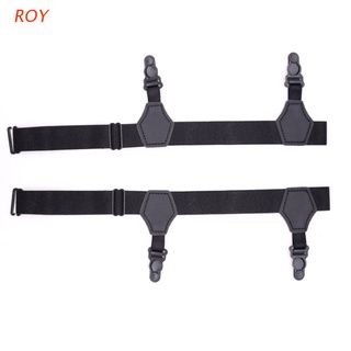 roy 2 unids/set unisex calcetines ligueros cinturón tirantes ajustable antideslizante doble clips