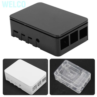 Welco ABS funda + 3Pcs disipadores de calor caja caja ajuste para Raspberry Pi 4 negro/blanco/transparente (4)