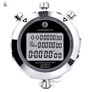 pursun cronómetro digital de metal, cronómetro de reloj de memoria con pantalla grande, adecuado para entrenadores, competiciones de ejecución