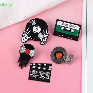 Yifang1 Broche De cinta De vinilo esmaltada/esmaltada Para decoración De Música/Dj/Punk (1)