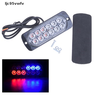 ljc95vwfv rojo/azul 12 led coche luz estroboscópica de emergencia policía lámpara de advertencia 18 flash modelo venta caliente