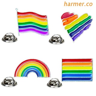 HAR2 4 Piezas Arco Iris Gay Lesbiana Orgullo Esmalte Solapa Broche Amor Es Colorido Insignia Pin