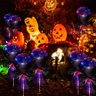 [qukk] paquete de 3 globos de halloween felices de 22 pulgadas led luz de bobo globos 458co