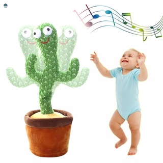 Juguete Cactus Que Habla Baila con Música 120 Canciones Luz LED Peluche Interactivo Bailarín (3)