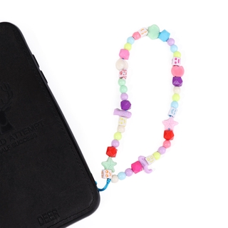 Las mujeres del desierto nueva moda perla colorido acrílico cuentas Anti-pérdida teléfono móvil correa cordón teléfono cadena (6)