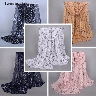 [twospecial] bufandas de moda para mujer nota musical impresión señoras suave gasa infinity bufanda nuevo [twospecial] (1)