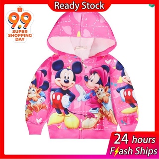 Chaqueta de moda para niñas de dibujos animados Mickey Mouse lindo ropa de abrigo