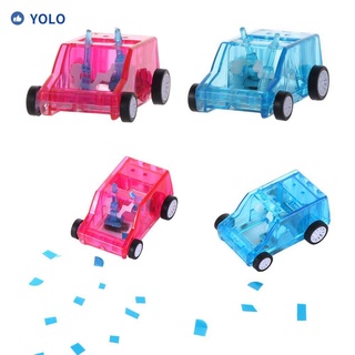 YOLO Mini Trolley Clean Children's Toys Dust Cleaner Car Table Dust Cleaning Cute Confetti Pencil Eraser Home Office Desk Dust Sweeper Keyboard Desktop/Multicolor