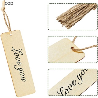 [COD] Wood Blank Bookmarks DIY Wooden Craft Bookmark Unfinished Wood Hanging Tags HOT