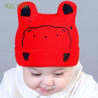 RECTOR Lovely baby bear hat Soft Newborn hat Cartoon Beanie hat Cute Accessories Infants Kids Gift Children Toddler Warm Knitted hat