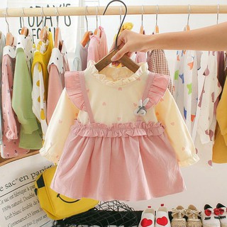 babysong-Vestido De Manga Larga Para Niñas , Diseño De Patchwork