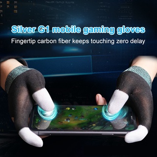 ☛ Game Gloves, Anti-Sweat Breathable, Touch Finger for Highly Sensitive Nano-Silver Fiber Material, Dot Silica Gel Palm Non-Slip Design, Support Almost All Mobile ZORBT