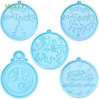 MOLLY Xmas ball Keychain Molds Resin Crafts Silicone Moulds Christmas Ball Mold Candy Chocolate Pendant Cake Tools Clay Mold Jewelry Making Tool