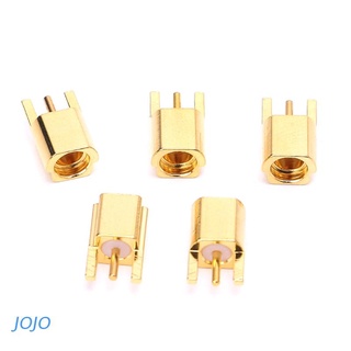 Jojo MMCX hembra conector PCB montaje con soldadura recta chapada en oro 3 pines