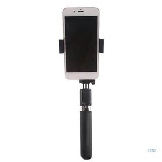 ystda trípode extensible selfie stick con mando a distancia inalámbrico desmontable y anillo de luz led