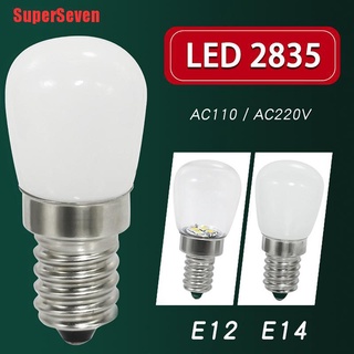 SuperSeven Mini E14 E12 COB luz LED Blub 2835 SMD lámpara para refrigerador nevera congelador