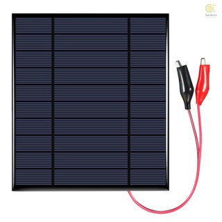 Sunshine 2.5W 5V policristalino de silicona Panel Solar con Clips de cocodrilo de célula Solar para bricolaje cargador de energía