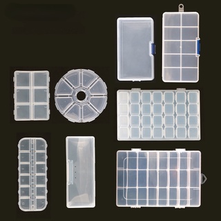 Multi-Tamaño De Uñas Arte Caja De Almacenamiento De Plástico Transparente Vacío Contenedor Para Joyas Diamantes De Imitación Cuentas Organizador