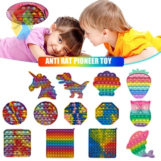 silicona descompresión juguetes push burbuja fidget sensorial juguete pensamiento juego de entrenamiento para niños adultos