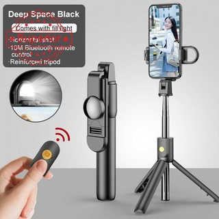 Mini trípode de mano extensible para selfies Bluetooth inalámbrico 3 en 1 con trípode de Palo remoto con G7U9