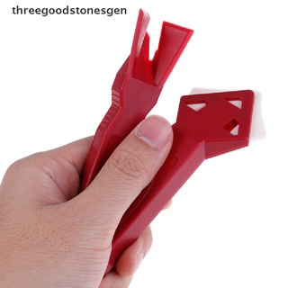 [threegoodstonesgen] 2 piezas de herramientas de caulking kit de herramientas de esquina sellador de silicona removedor de lechadas raspador rojo