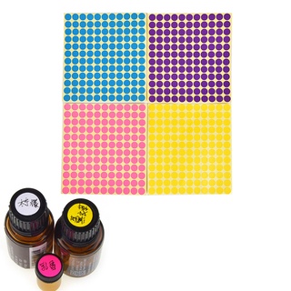 {FCC} 132 etiquetas adhesivas redondas de papel para botella de aceite esencial con código de Color