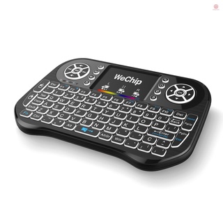 Onlylove2-wechip i10 GHz teclado inalámbrico 7 colores retroiluminado Mini teclado con Touchpad ratón de mano mando a distancia para Android TV BOX Smart TV PC Notebook