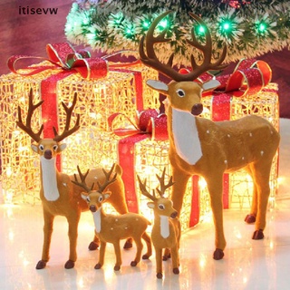 itisevw simulación de ciervos de navidad reno alce muñeca hogar jardín miniaturas decoración co