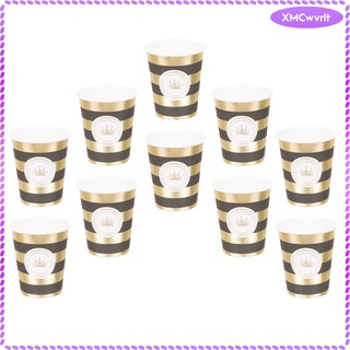10 piezas desechables tazas de papel vajilla bebidas taza suministros para fiesta de navidad (7)