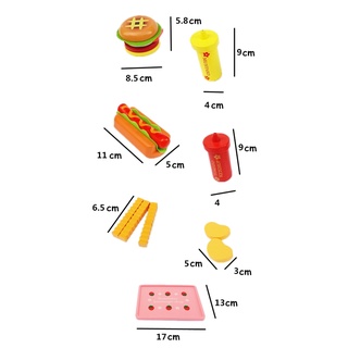Juego De juguetes De cocina simulación De madera fresa hamburguesa Comida Comida cocina juguetes Para niños juego De roles-papas Fritas (7)