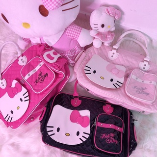 Y2k KT gato acolchado bolsa lindo Goth Egirl 90s estética rosa Lolita Steampunk deportes hombro bolso accesorios bolsa de viaje mujeres (1)