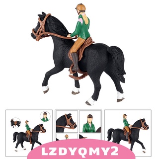 Curiosity plástico Farm People figura de caballo Mini figura de equitación humana figura coleccionable