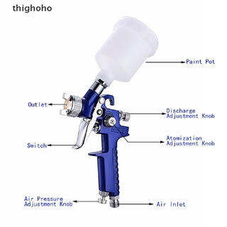 thighoho 1.0mm nuevo mini pistola de pulverización de aire auto coche detalle retoque pintura pulverizador spot repair co