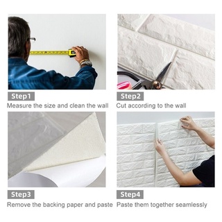 3D Brick Wall Stickers DIY Self Foam Waterproof Decor Wall Covering Wallpaper For TV Background Kids Living Room (4)