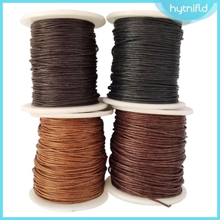 [hytnifld] 4 rollos de cinta de cera colorida de algodón encerado cordón de algodón cinta de cera cordón de algodón para gargantilla collar DIY fabricación de joyas