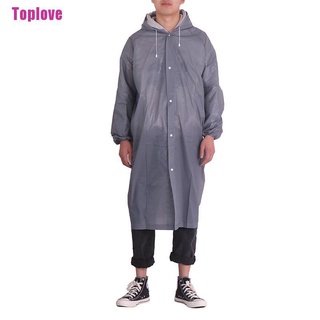 [Toplove] impermeable chamarra de lluvia Poncho capa transparente capucha botones protección contra lluvia (2)