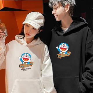 Doraemon chaquetas ropa de las mujeres sudaderas con capucha sudaderas Streetwear sudadera con capucha superior con bolsillo 5771