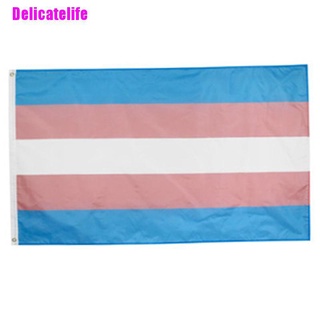 [Delicatelife] 1pc 90*150 cm LGBT transgénero bandera del orgullo trans trans (1)