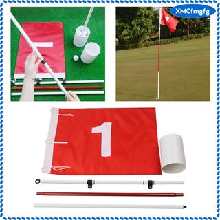 3 secciones de golf flagsticks práctica agujero taza poner bandera verde todos 6 pies (4)