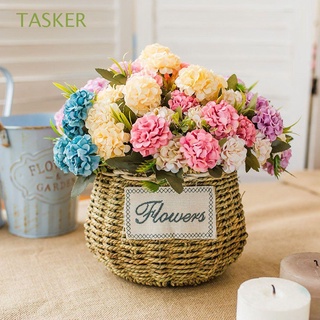 tasker diy hortensias flor ramo de casa flores artificiales boda realista elegante 10 cabezas hortensias decoración flores falsas/multicolor