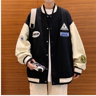 american oversize abrigo de los hombres de la marca de moda suelta ins etiquetado chaqueta superior estilo hong kong moda guapo béisbol unifor