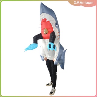 traje inflable unisex para adulto, disfraz de tiburón, fiesta de halloween (8)
