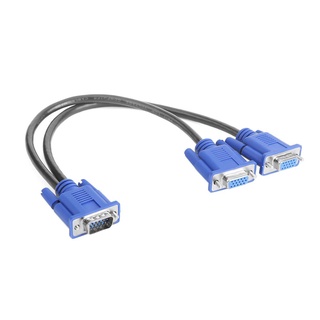 cable divisor vga 1 computadora a doble monitor 2 macho a hembra cable (azul) (1)