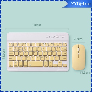 bluetooth 10 teclado ratón peine conjunto recargable para ipad tablet pc portátil portátil