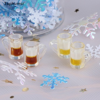 [tophumor] 10pcs 1:12 casa de muñecas miniatura cocina cerveza vidrio comida bebida taza decoración bar.