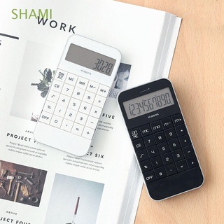 shami portátil electrónico estudiante negro dígito calculadora oficina escuela promocional moda bolsillo pantalla blanco/multicolor