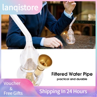 lanqistore pipa de agua filtrada portátil mini de doble propósito de plástico extraíble vintage para fumar