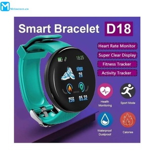 🔥Promotion🔥D18S Smart Watch Redondo à Prova d’Água com Rastreador Fitness / Smartwatch melostore